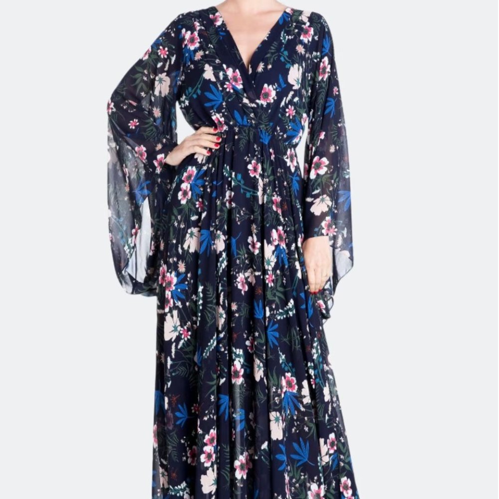 Meghan LA Sunset Maxi Dress - Wildflower Navy